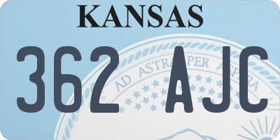 KS license plate 362AJC