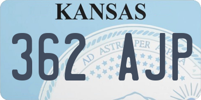 KS license plate 362AJP