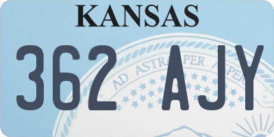 KS license plate 362AJY