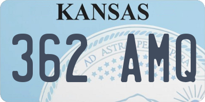 KS license plate 362AMQ