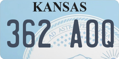 KS license plate 362AOQ