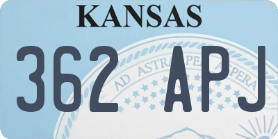 KS license plate 362APJ