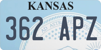 KS license plate 362APZ