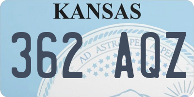 KS license plate 362AQZ