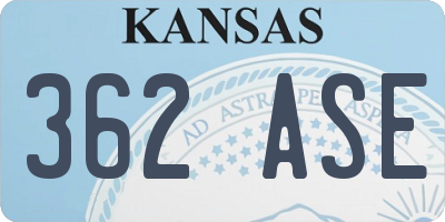 KS license plate 362ASE