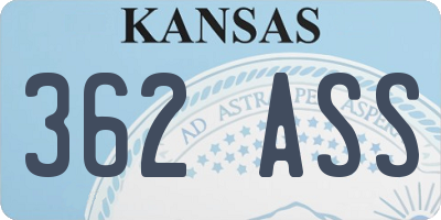 KS license plate 362ASS