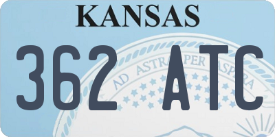 KS license plate 362ATC