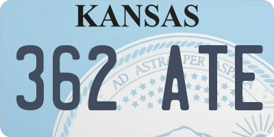 KS license plate 362ATE