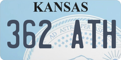 KS license plate 362ATH