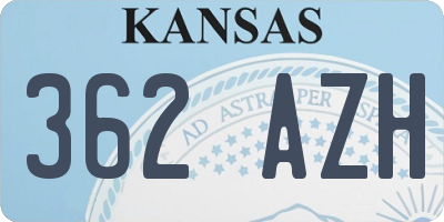 KS license plate 362AZH