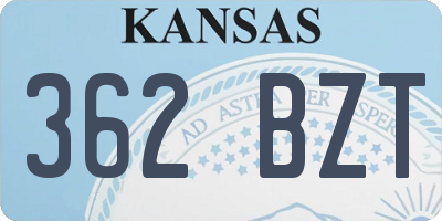 KS license plate 362BZT