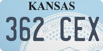 KS license plate 362CEX