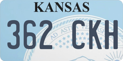 KS license plate 362CKH