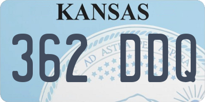 KS license plate 362DDQ