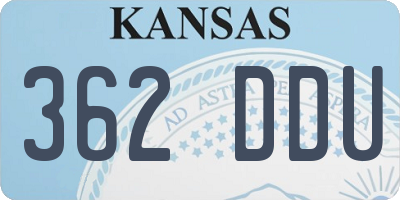 KS license plate 362DDU