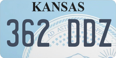 KS license plate 362DDZ
