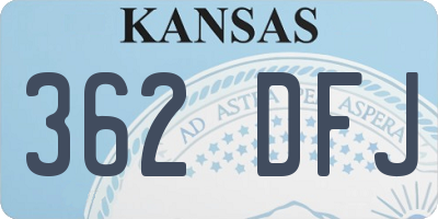 KS license plate 362DFJ