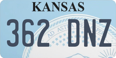 KS license plate 362DNZ
