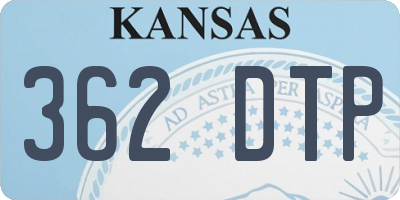 KS license plate 362DTP