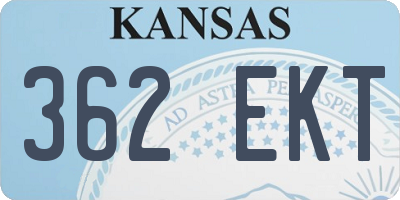 KS license plate 362EKT