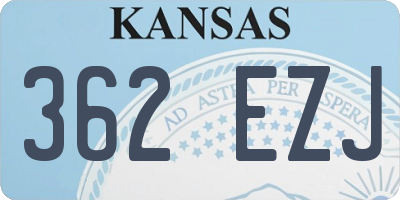 KS license plate 362EZJ