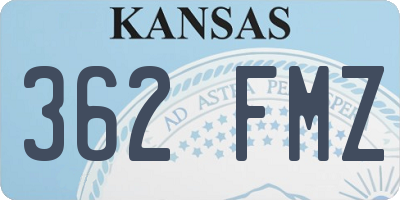 KS license plate 362FMZ