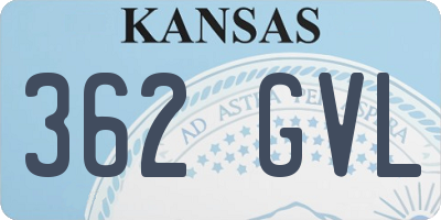KS license plate 362GVL