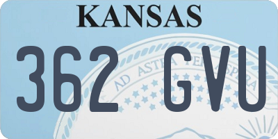 KS license plate 362GVU