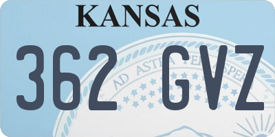 KS license plate 362GVZ