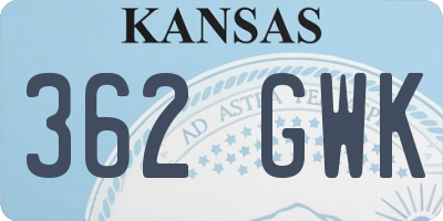 KS license plate 362GWK