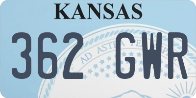 KS license plate 362GWR