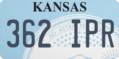 KS license plate 362IPR