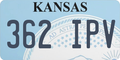 KS license plate 362IPV