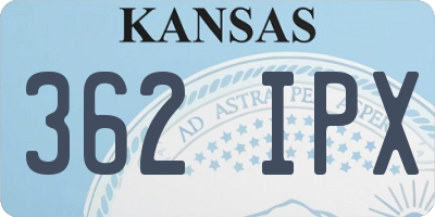 KS license plate 362IPX