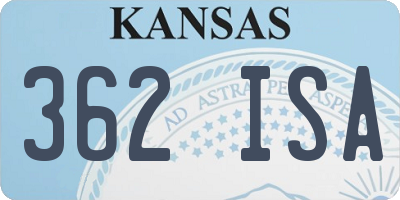 KS license plate 362ISA
