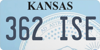 KS license plate 362ISE