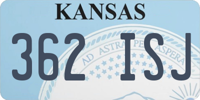 KS license plate 362ISJ