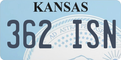 KS license plate 362ISN