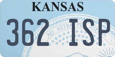 KS license plate 362ISP