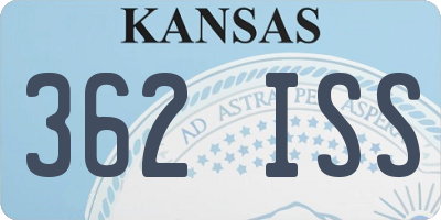 KS license plate 362ISS