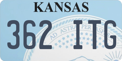 KS license plate 362ITG