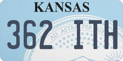 KS license plate 362ITH