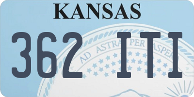 KS license plate 362ITI