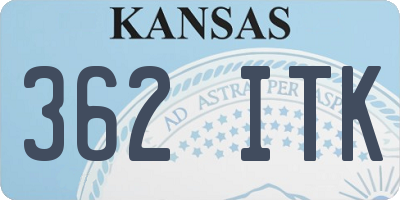 KS license plate 362ITK