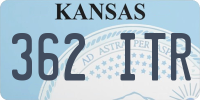 KS license plate 362ITR