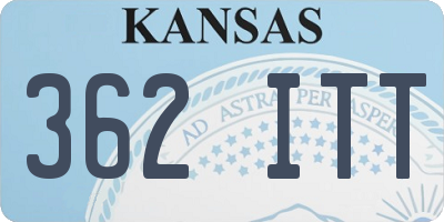 KS license plate 362ITT