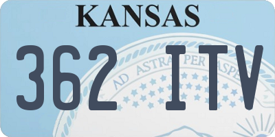 KS license plate 362ITV