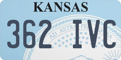 KS license plate 362IVC