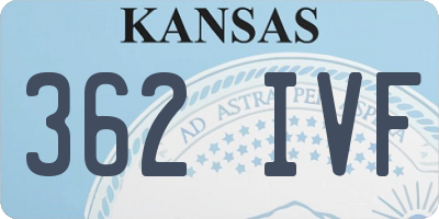 KS license plate 362IVF