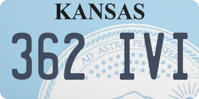 KS license plate 362IVI